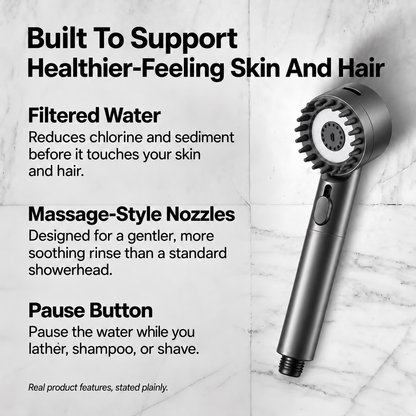 The Filter Massaging Showerhead