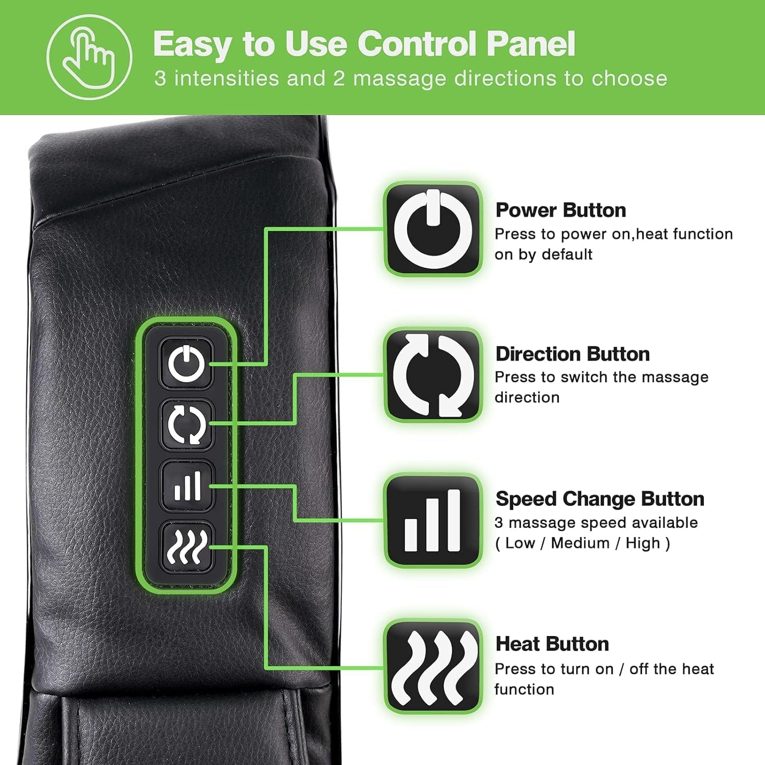 Neck Massager,Shiatsu Shoulder and Back Massager with Heat, Electric Deep Tissue Massage Pillow for Body Muscle Pain Relief,Best Gifts Mom Dad Women Men,Home, Office Car Use
