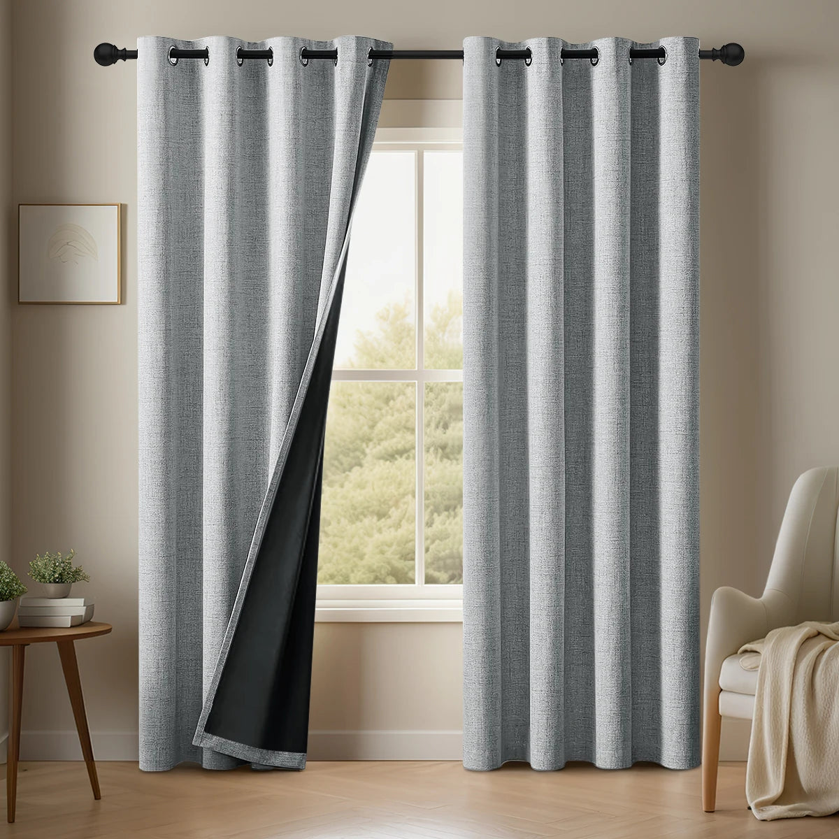 Haviraco Linen Blackout Curtians