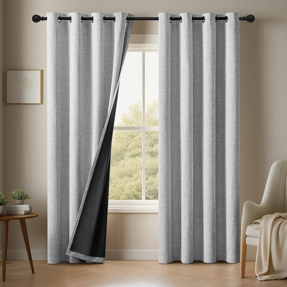 Haviraco Linen Blackout Curtians