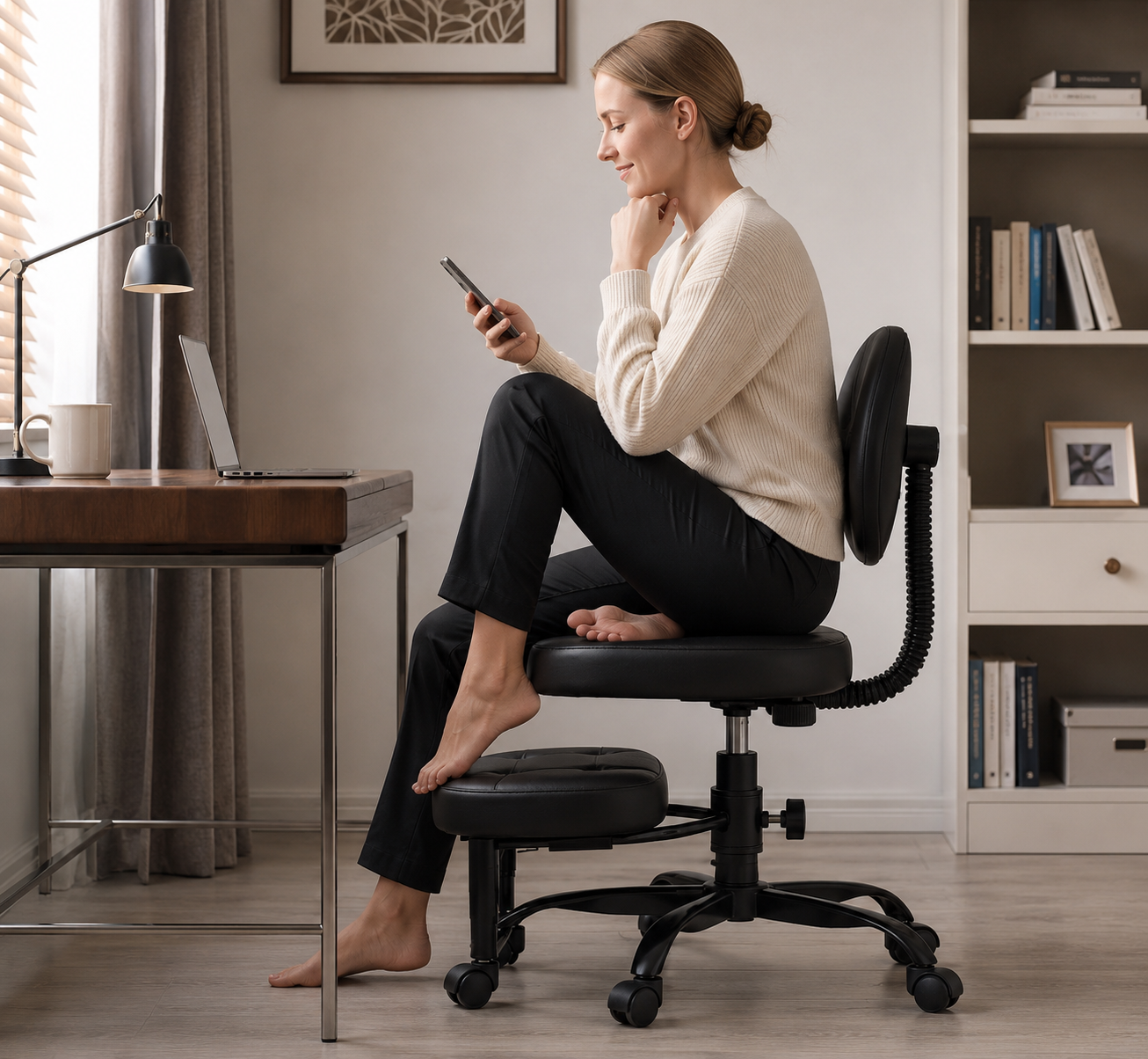 Haviraco FlowSeat Cross Legged Office Chair